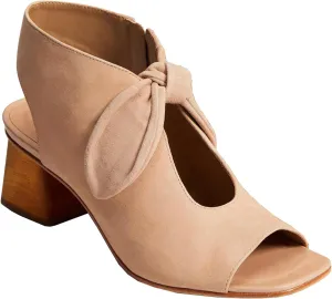 MOOMMO Women Heeled Sandals with Bow Open Toe Low Chunky Block Heel Sandal Booties Cutout 2" Heels Backless Slingback Dress Shoes Peep Toe Back Zipper Suede Sandal Dressy Summer Beach Casual 4-13 M US