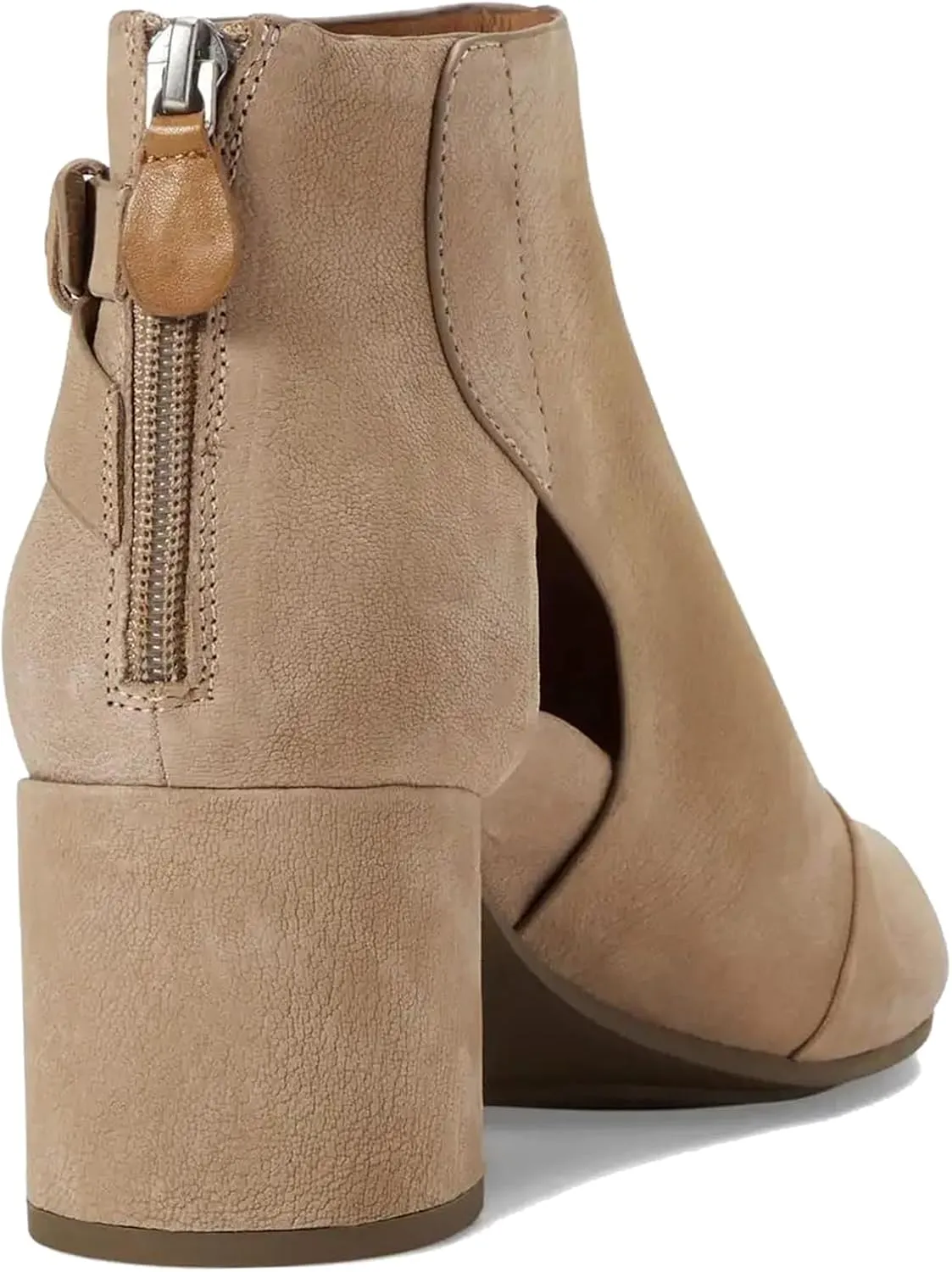 MOOMMO Women Open Toe Booties Sandals Heeled Cutout Peep Toe Summer Ankle Bootie Chunky Block Mid Heel Back Zipper Hollowed Dress Sandal Shoes 2.5" Heels Retro Elegant Office Party Comfort 4-11 M US