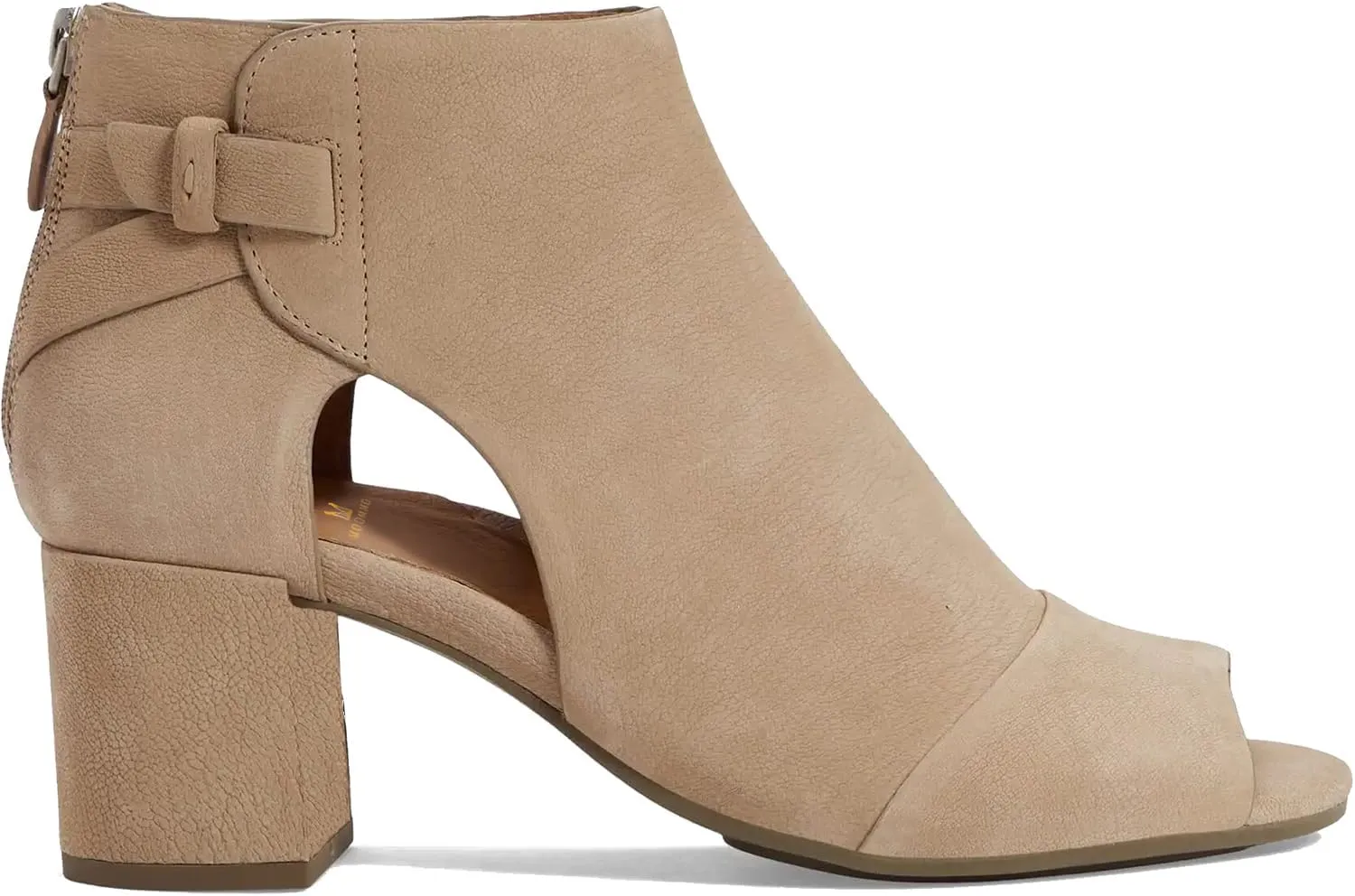MOOMMO Women Open Toe Booties Sandals Heeled Cutout Peep Toe Summer Ankle Bootie Chunky Block Mid Heel Back Zipper Hollowed Dress Sandal Shoes 2.5" Heels Retro Elegant Office Party Comfort 4-11 M US