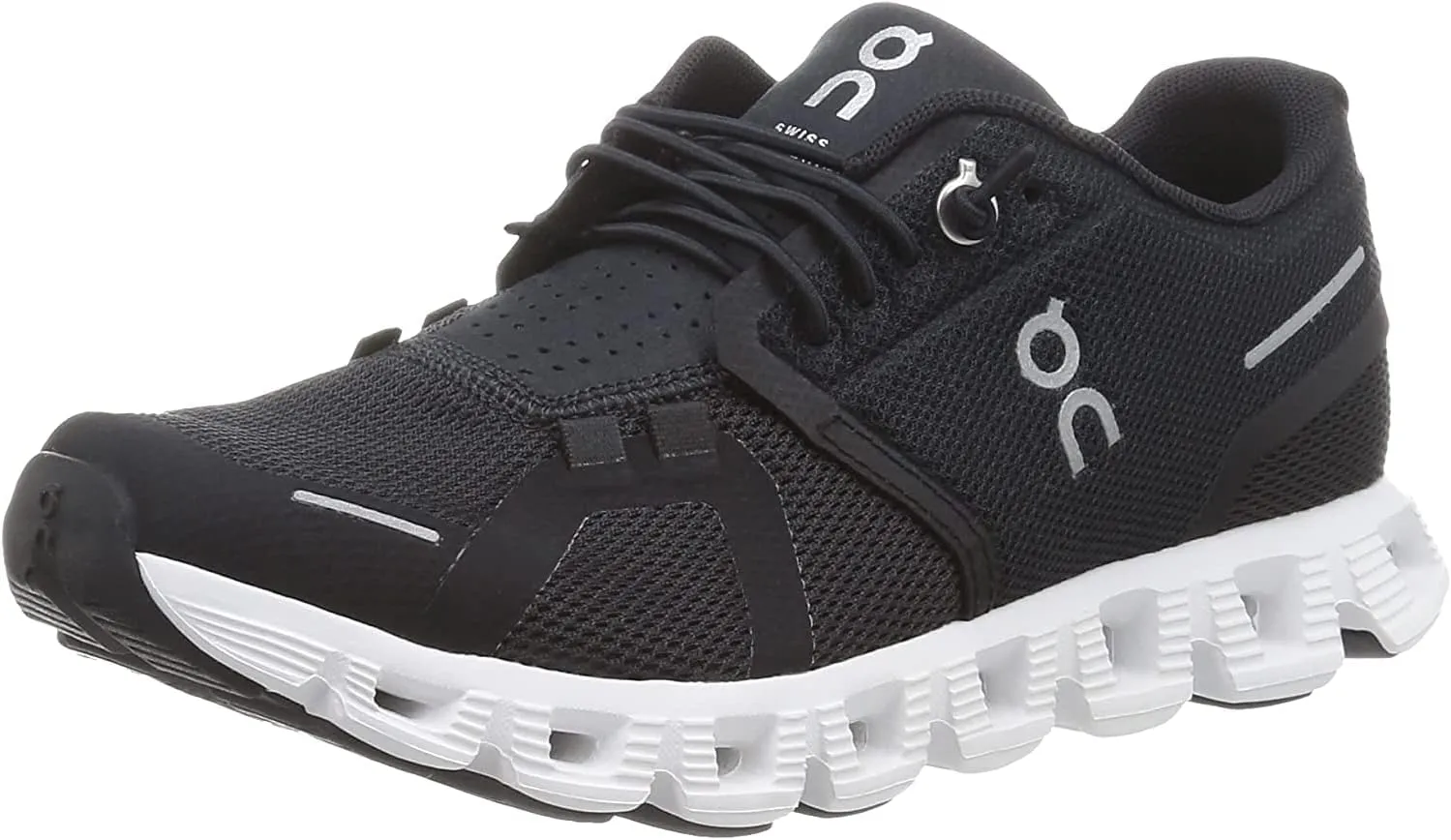 On Men's Cloud 5 Sneakers, Black/White, 9.5