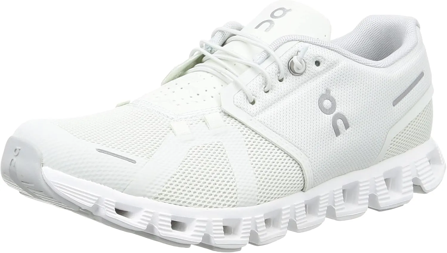 On Men's Cloud 5 Sneakers, Ice/White, 10.5