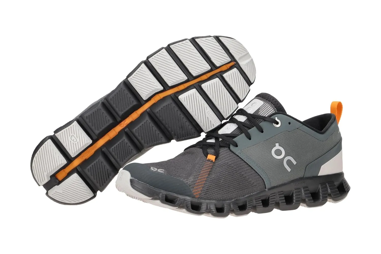 On Men's Cloud X 3 Shift Sneakers, Lead/Turmeric, Grey, 7.5 Medium US