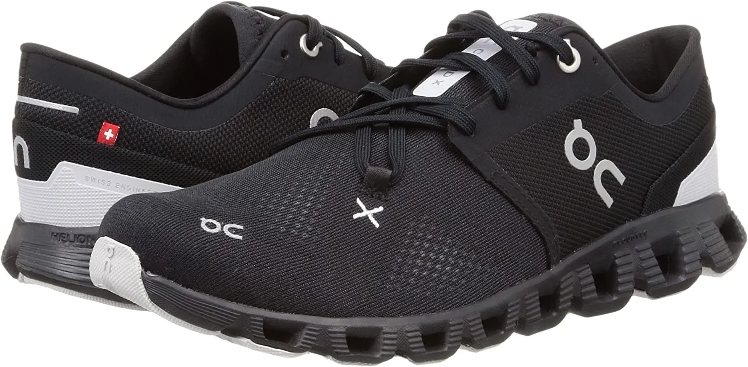 On Men's Cloud X 3 Sneakers, Black, 13 Medium US