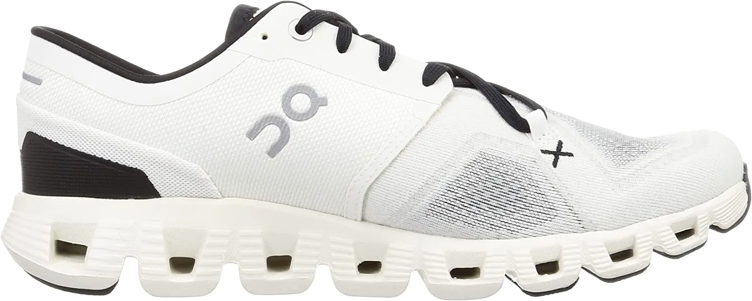 On Men's Cloud X 3 Sneakers, Ivory/Black, 13 Medium US