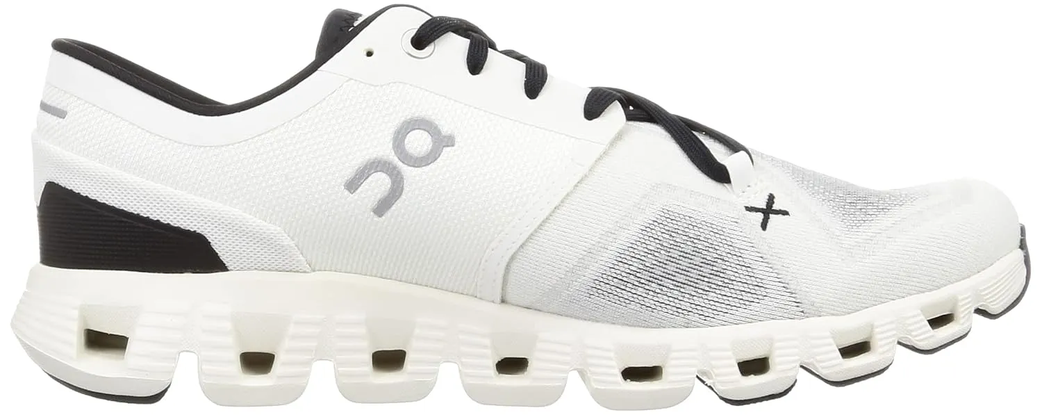 On Men's Cloud X 3 Sneakers, Ivory/Black, 9 Medium US