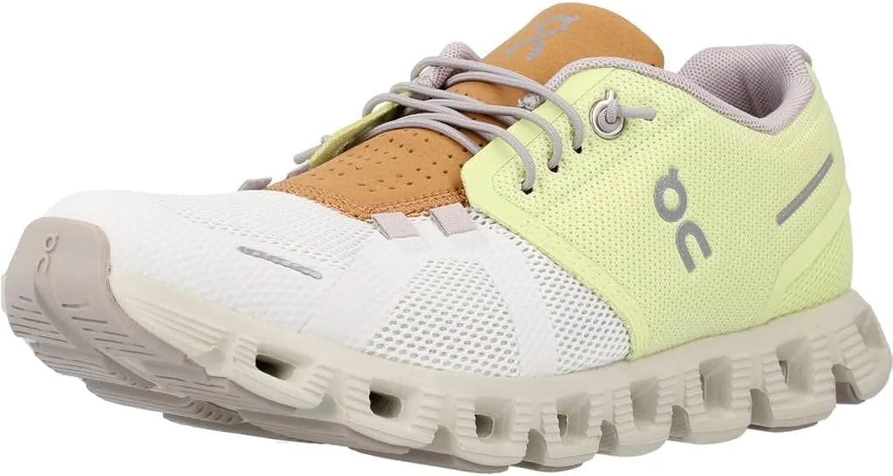 On Women's Cloud 5 Sneakers, Hay/Ice, 8