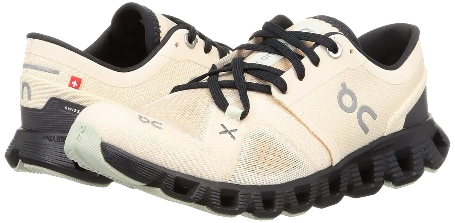 On Women's Cloud X 3 Sneakers, Fawn/Magnet, 9