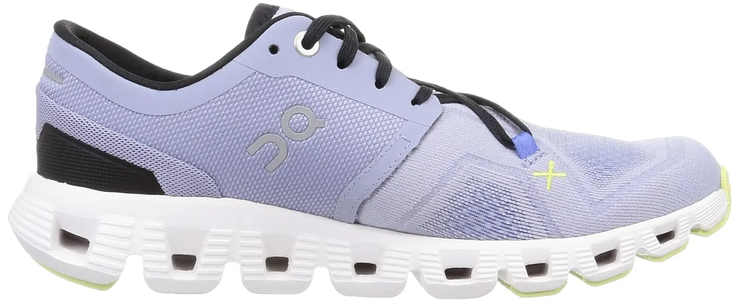 ON Women's Cloud X 3 Sneakers, Nimbus/White, 6.5