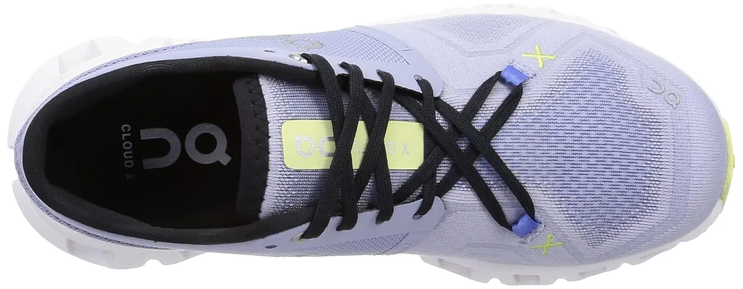 ON Women's Cloud X 3 Sneakers, Nimbus/White, 6.5