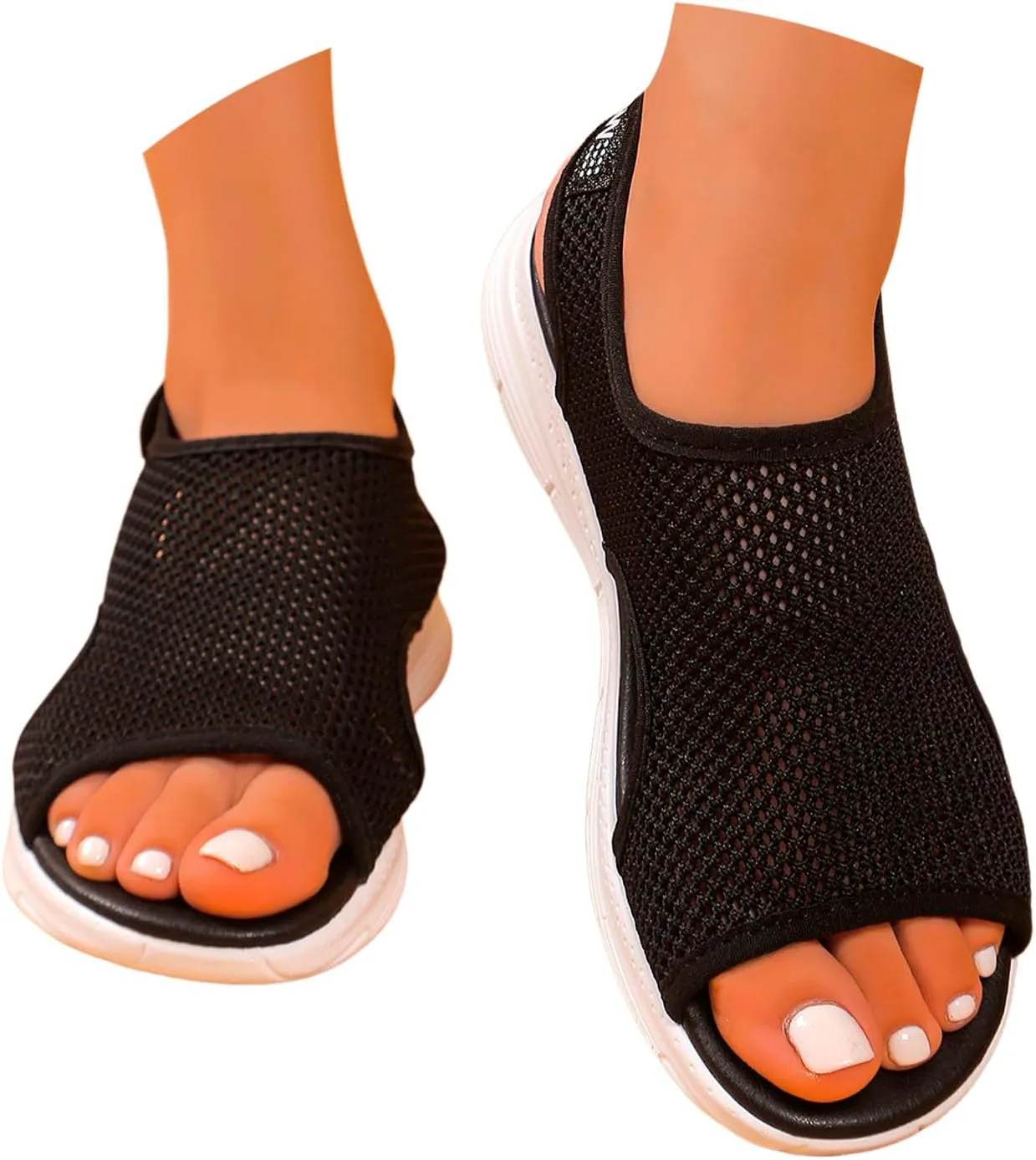 Open Toe Wedges For Women Walking Sandals Womens Summer Wedding Guest Shoes Sports Vacation Slide On Shoes