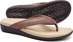Orkii Womens Orthopedic Sandals for Plantar Fasciitis Feet, Best Orthotic Flip Flops With Arch Support, Comfortable Walking Sandals for Summer Beach, River, Pool