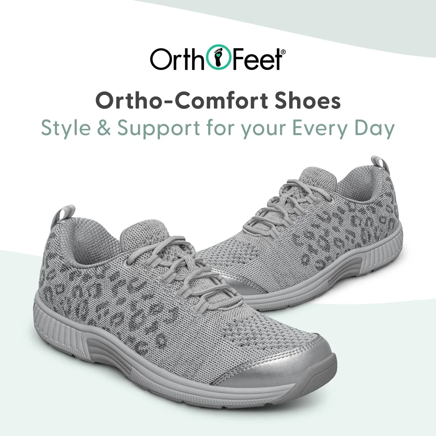 Orthofeet Women's Orthopedic Knit Coral Sneakers