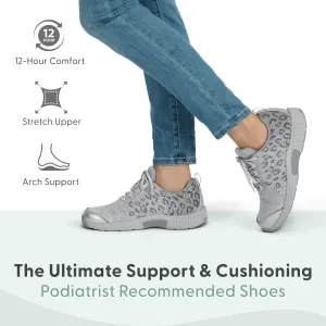 Orthofeet Women's Orthopedic Knit Coral Sneakers
