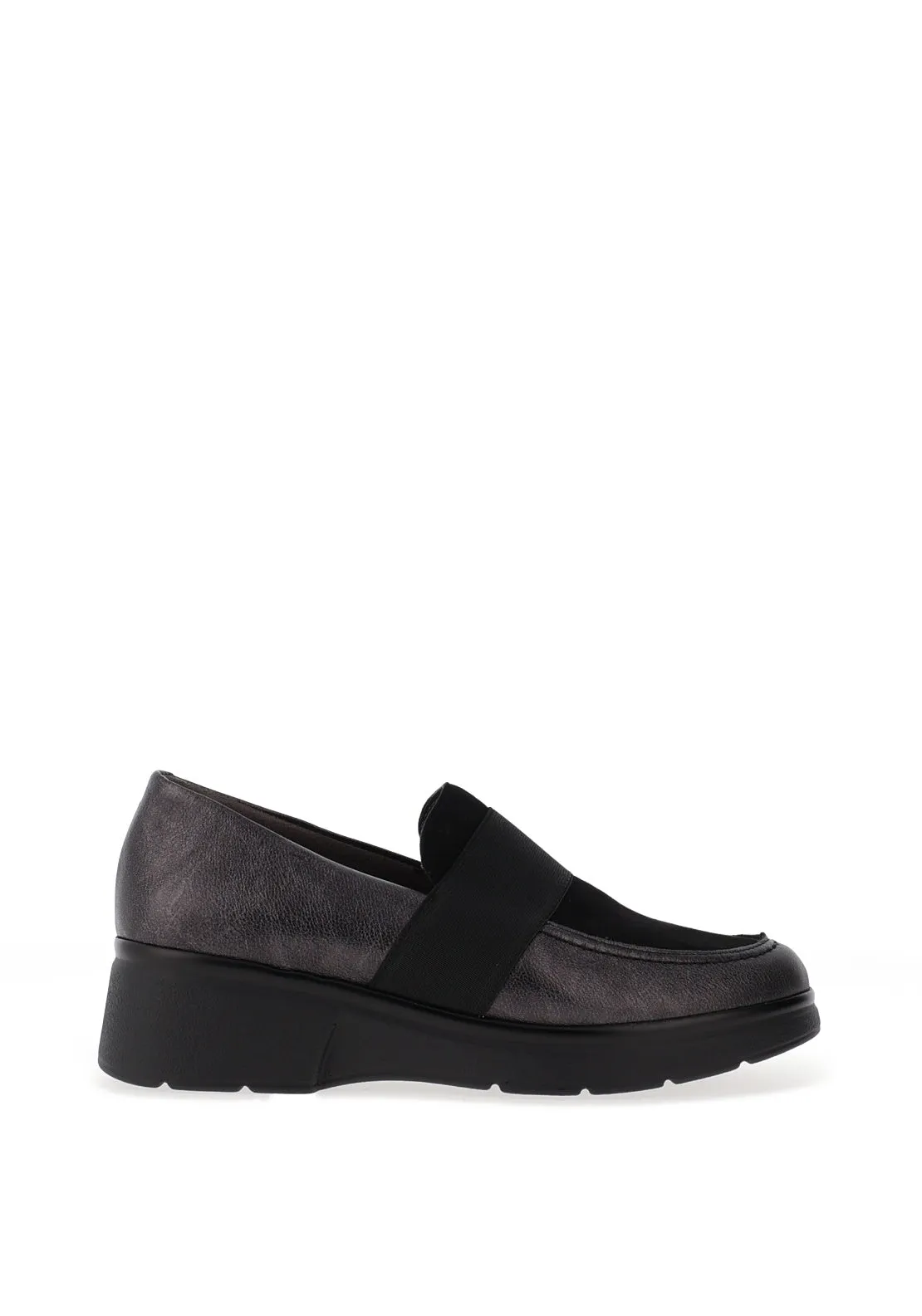 Pitillos Shimmer Effect Loafers, Black