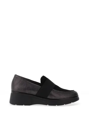 Pitillos Shimmer Effect Loafers, Black