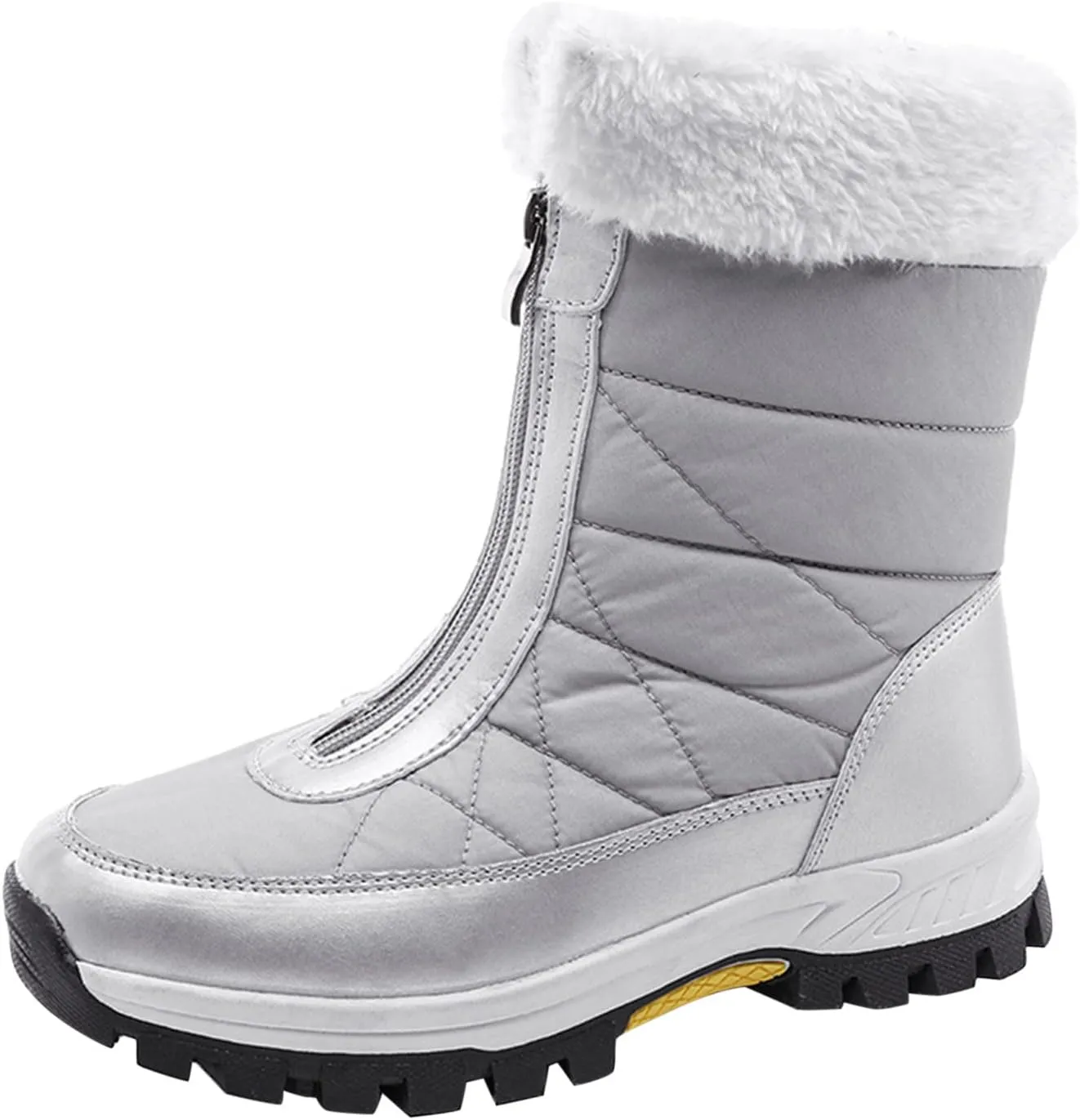 Platform Snow Boot for Women Ankle Boot Warm Classic Ultra Snow Platform Anti-Slip Boot for Outdoor Fur Fleece Lined Sneakers Plush Lined Boots Shoes Slip On Boots Waterproof Booties