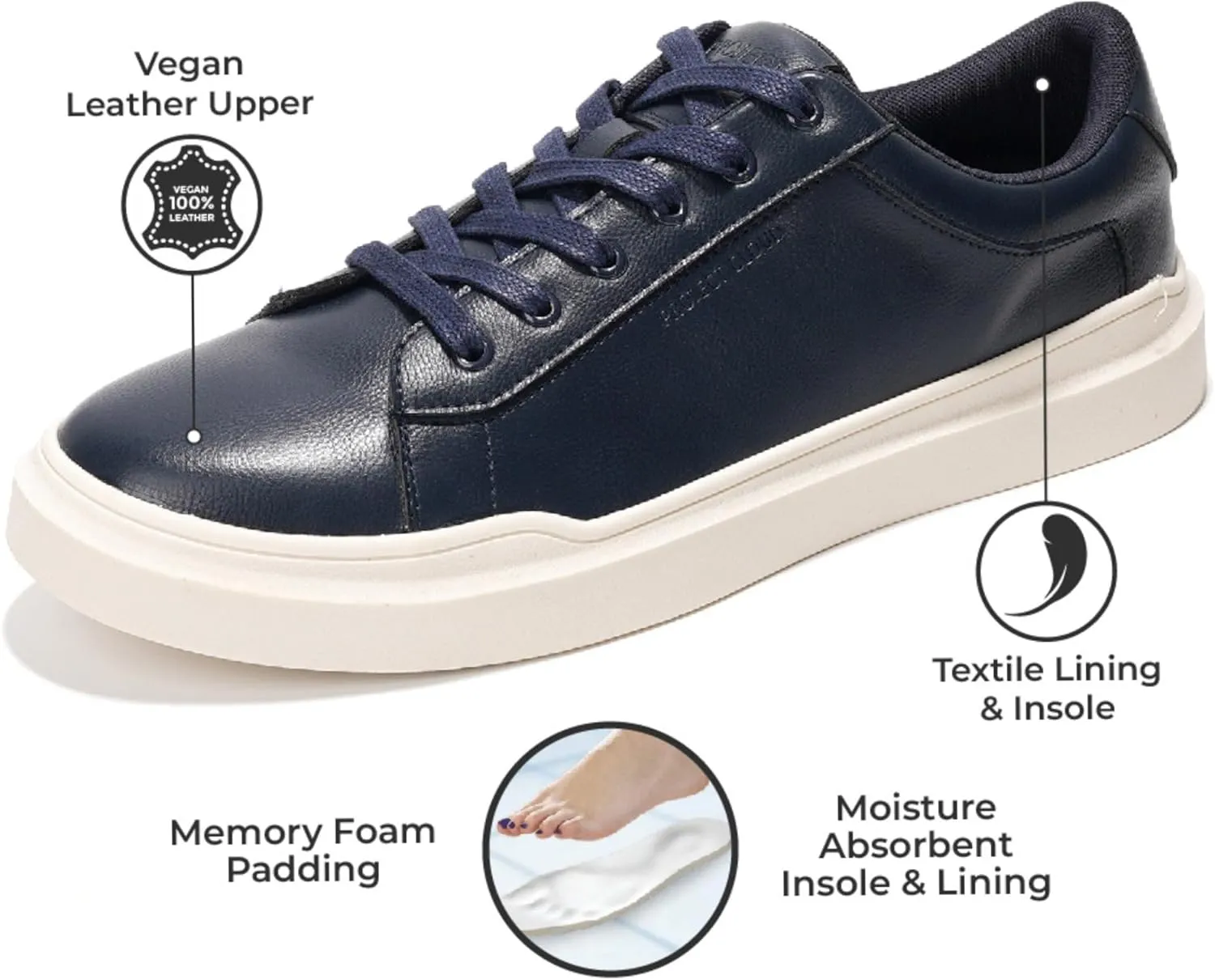 Project Cloud Mens Sneakers – Memory Foam Fashion Mens Shoes – Lightweight and Non Slip Laced-Up Casual Men Sneakers - Perfect Men Casual Shoes for All-Day Wear (Tilton)
