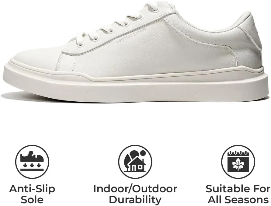 Project Cloud Mens Sneakers – Memory Foam Men's Fashion Sneakers – Lightweight and Non Slip Laced-Up Casual Men Shoes - Perfect Men Casual Shoes for All-Day Wear (Tilton)