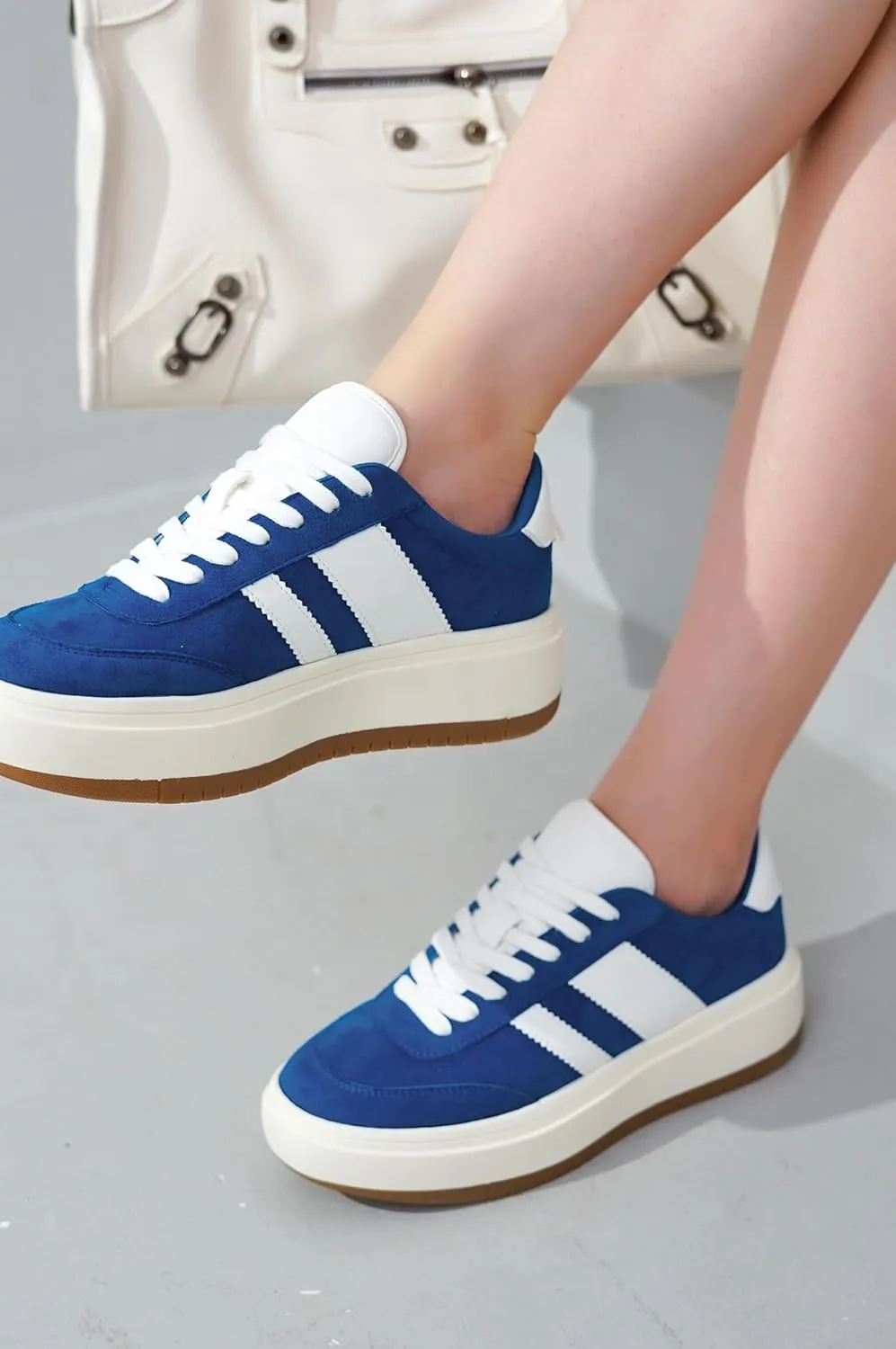 Project Cloud Platform Sneakers for Women - Lightweight Memory Foam Insole Fashion Sneakers for Women Footwear - Non-Slip Womens Sneakers Platform Shoes Women's Fashion (Nita)