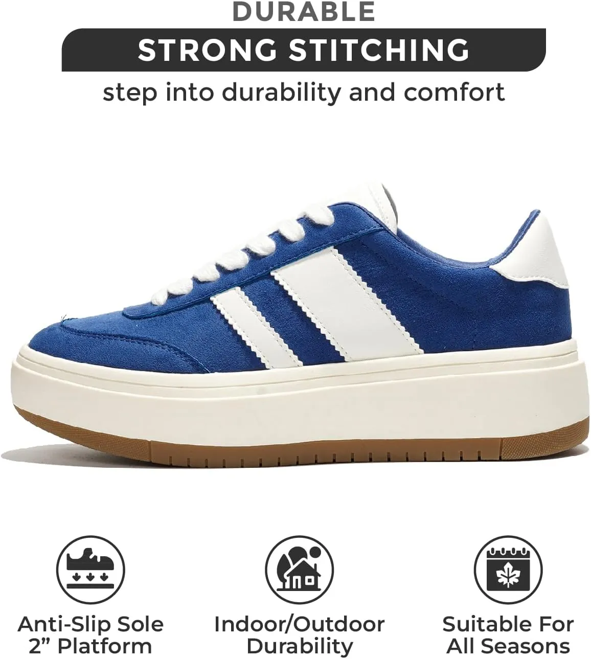 Project Cloud Platform Sneakers for Women - Lightweight Memory Foam Insole Fashion Sneakers for Women Footwear - Non-Slip Womens Sneakers Platform Shoes Women's Fashion (Nita)