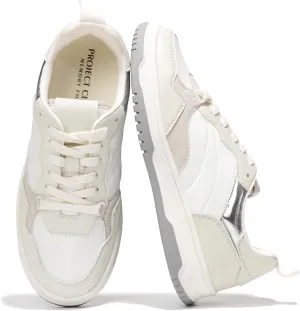 Project Cloud Sneakers for Women - Dunks Woman Comfortable Memory Foam Shoes for Women Footwear, Vegan Leather Women's Fashion Sneakers, Non-Slip Womens Shoes Machine Wash (Kiki)