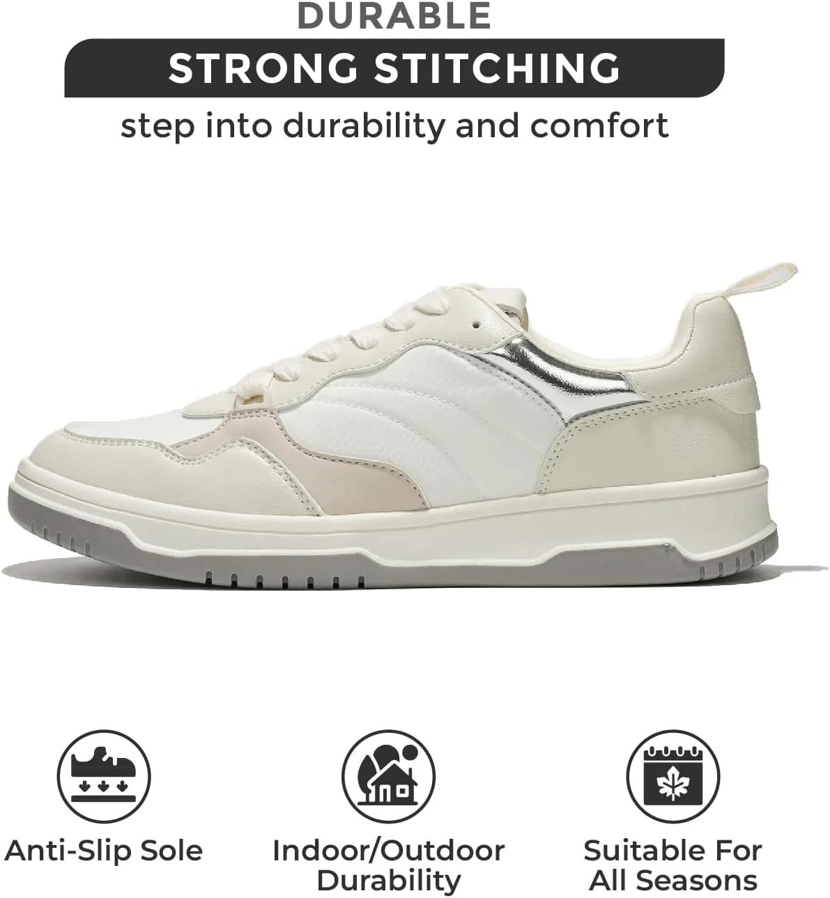 Project Cloud Sneakers for Women - Dunks Woman Comfortable Memory Foam Shoes for Women Footwear, Vegan Leather Women's Fashion Sneakers, Non-Slip Womens Shoes Machine Wash (Kiki)