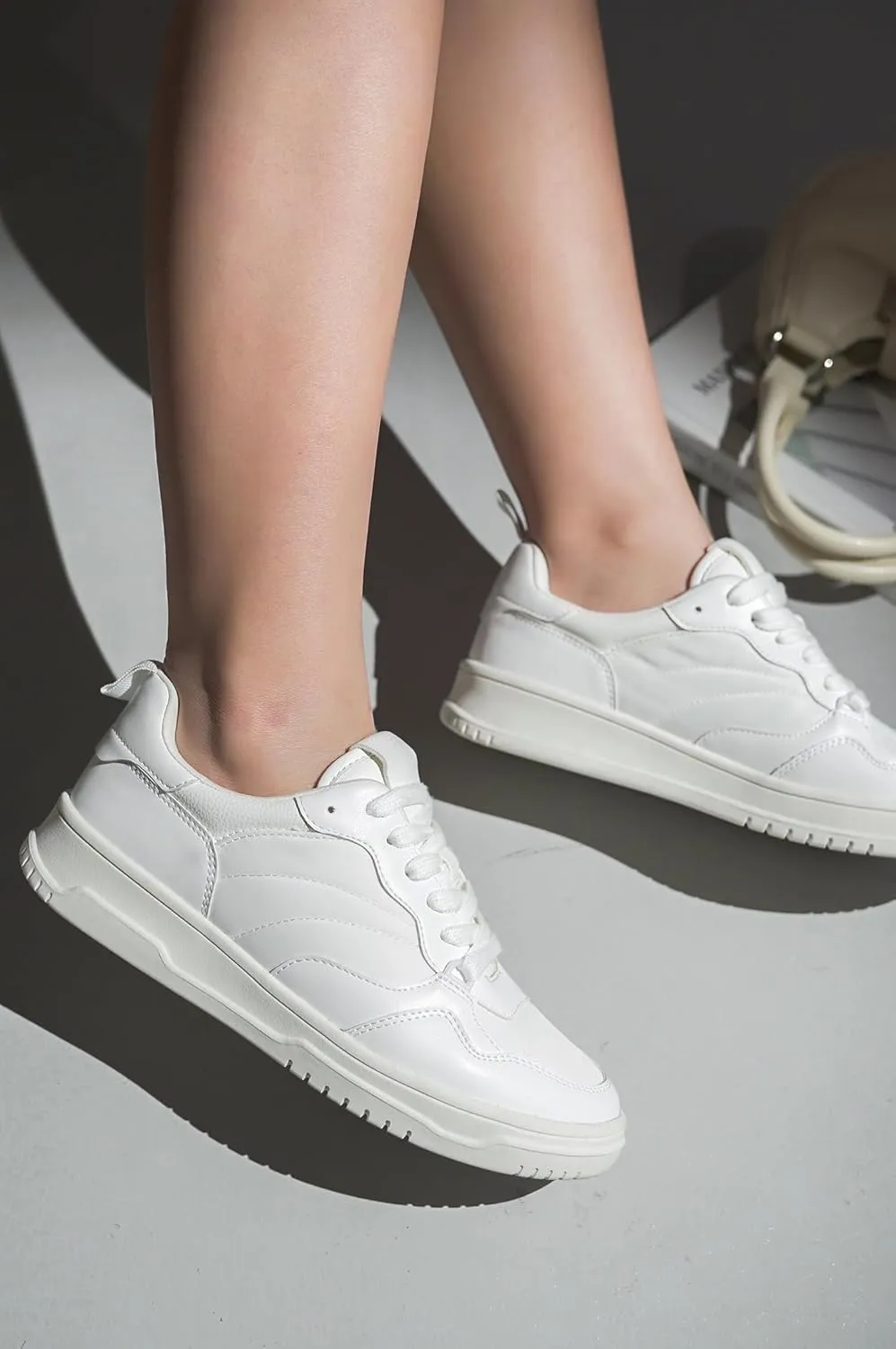Project Cloud Sneakers for Women - Dunks Woman Comfortable Memory Foam Shoes for Women Footwear, Vegan Leather Women's Fashion Sneakers, Non-Slip Womens Shoes Machine Wash (Kiki)