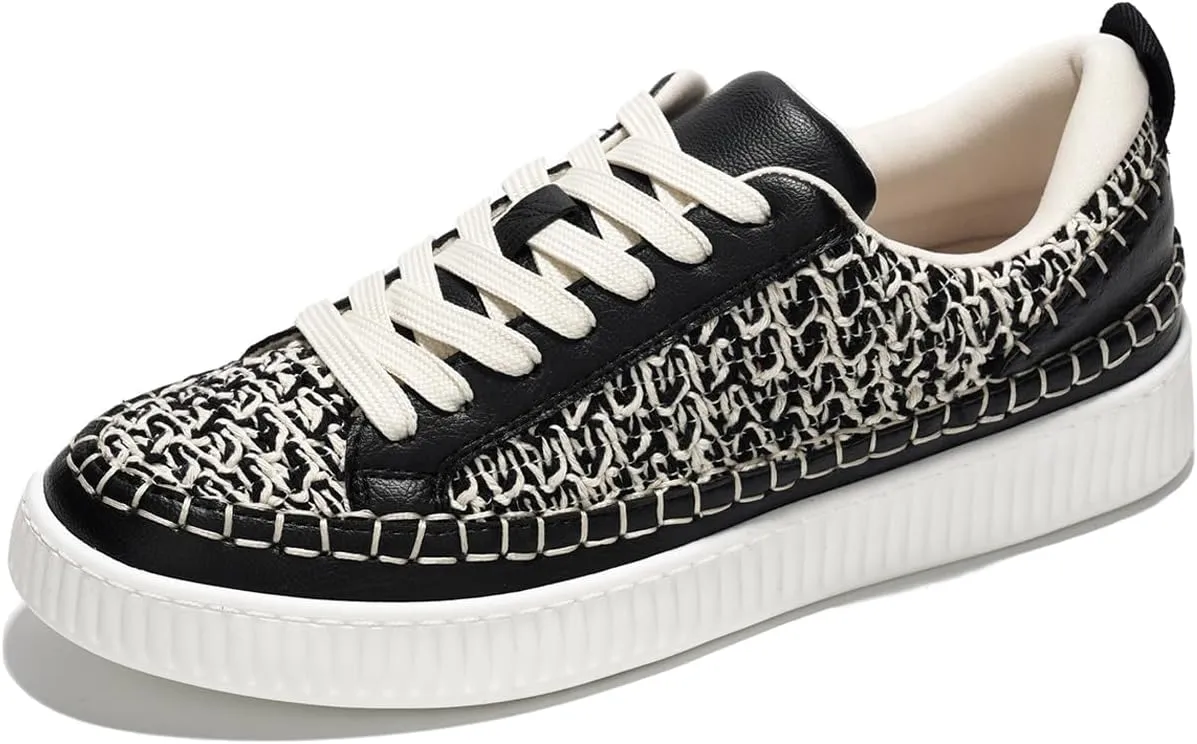 Project Cloud Sneakers for Women - Memory Foam Shoes for Women & Women's Fashion Sneakers, Lace-Up Sneakers for Women - Non-Slip Shoes - Womens Trendy Sneakers (Lona)