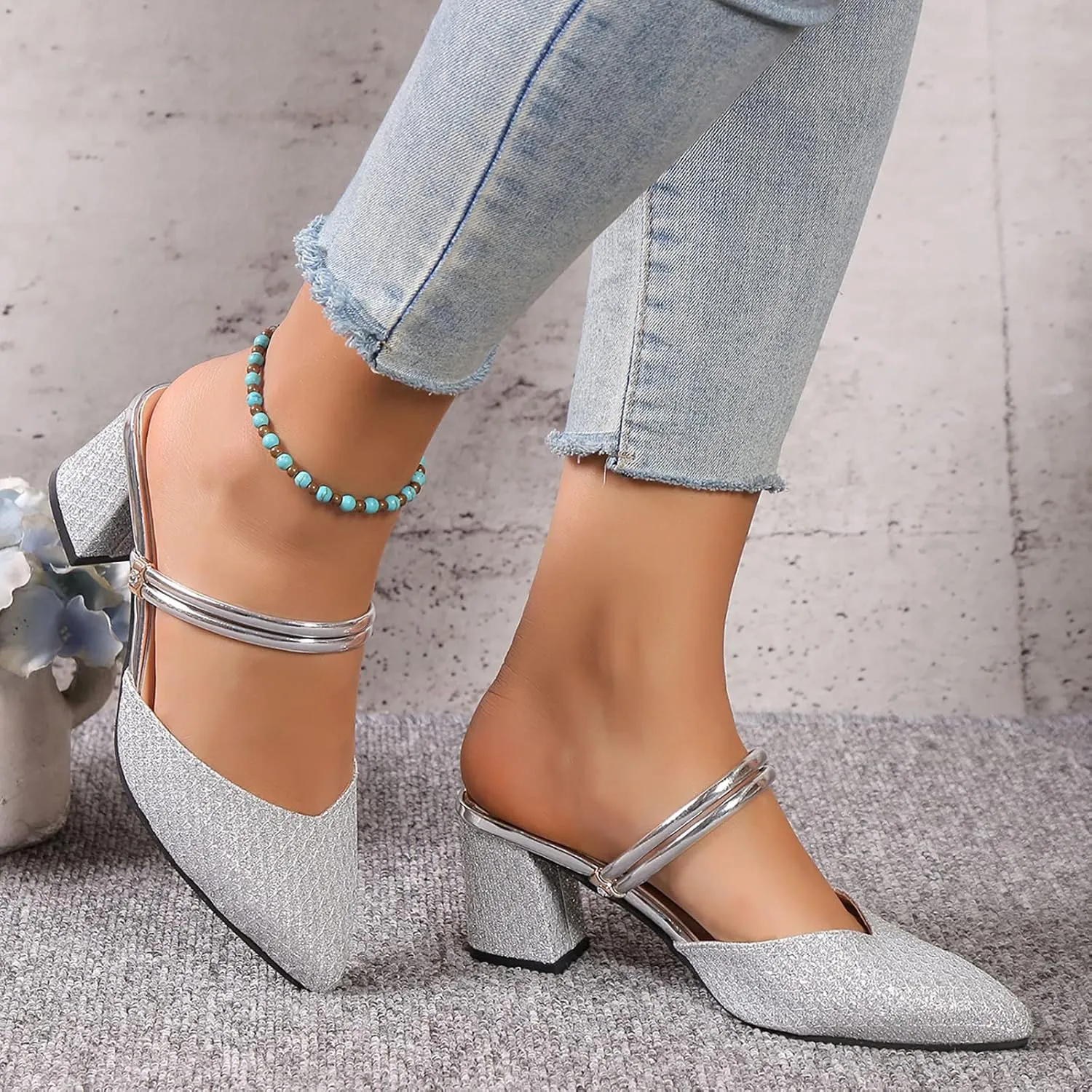 Pump Women Heels Prom Heeled Sandals for Women Women Sandals Women's High Heels Ankle Strap Stilettos Sandals