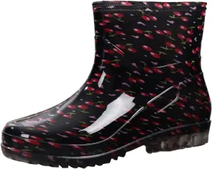 Rain Boots Women Women's Ankle Rain Boots Waterproof Garden Shoes Outdoor Rain Shoes for Hunting Gardening Farming