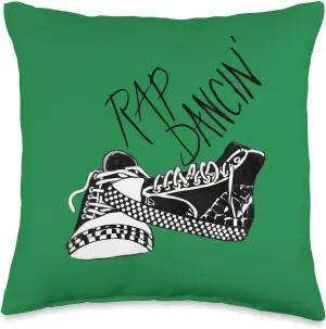 Rap Dancin' Sneakers Graffiti Vibes Throw Pillow
