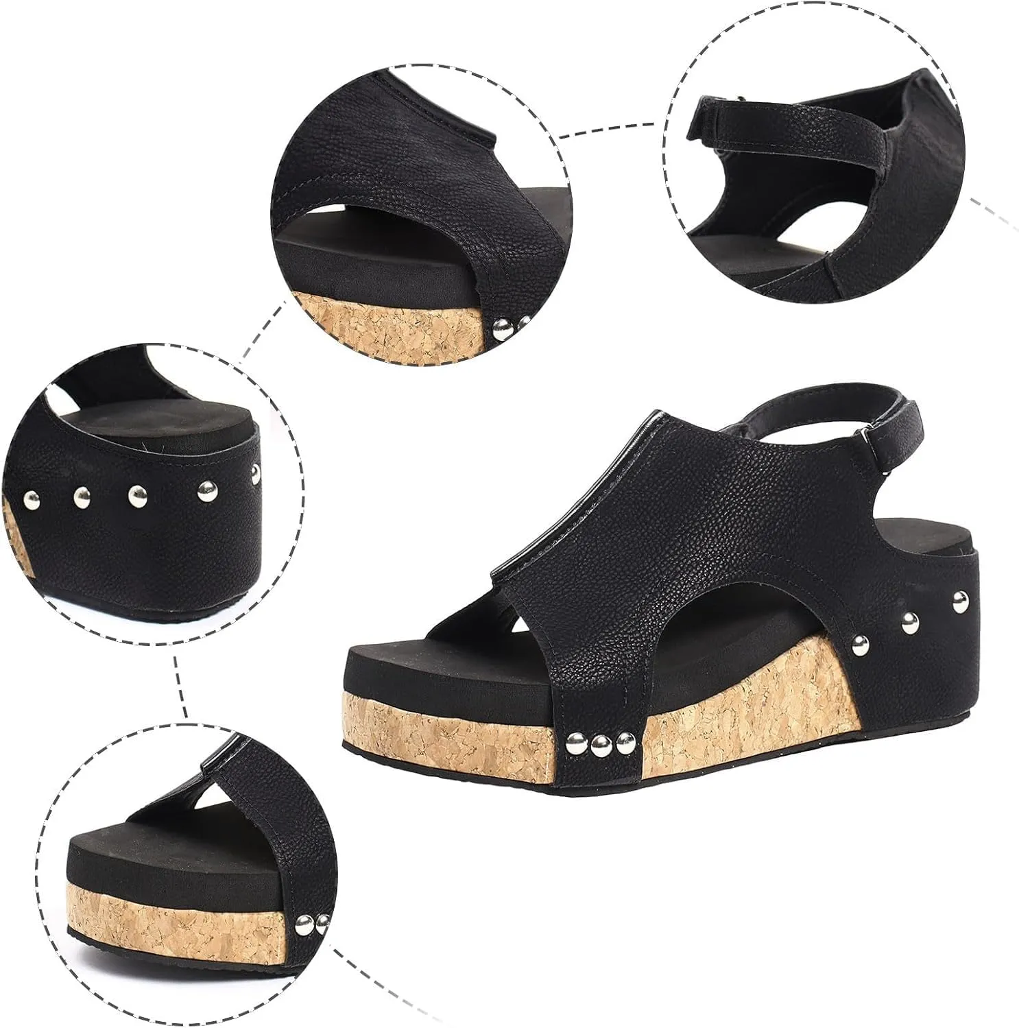 Sandals for Women 2025,Platform Sandals Women,Orthopedic Wedge Heels with Arch Support,Open Toe Flip-Flops Summer Casual Low Wedges Walking Strappy Slip on Slippers