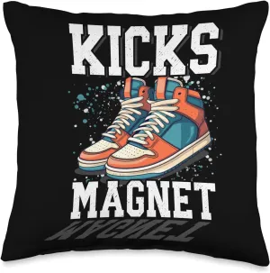 Shoe Collector Funny Sneaker Lover Throw Pillow, 16x16, Multicolor