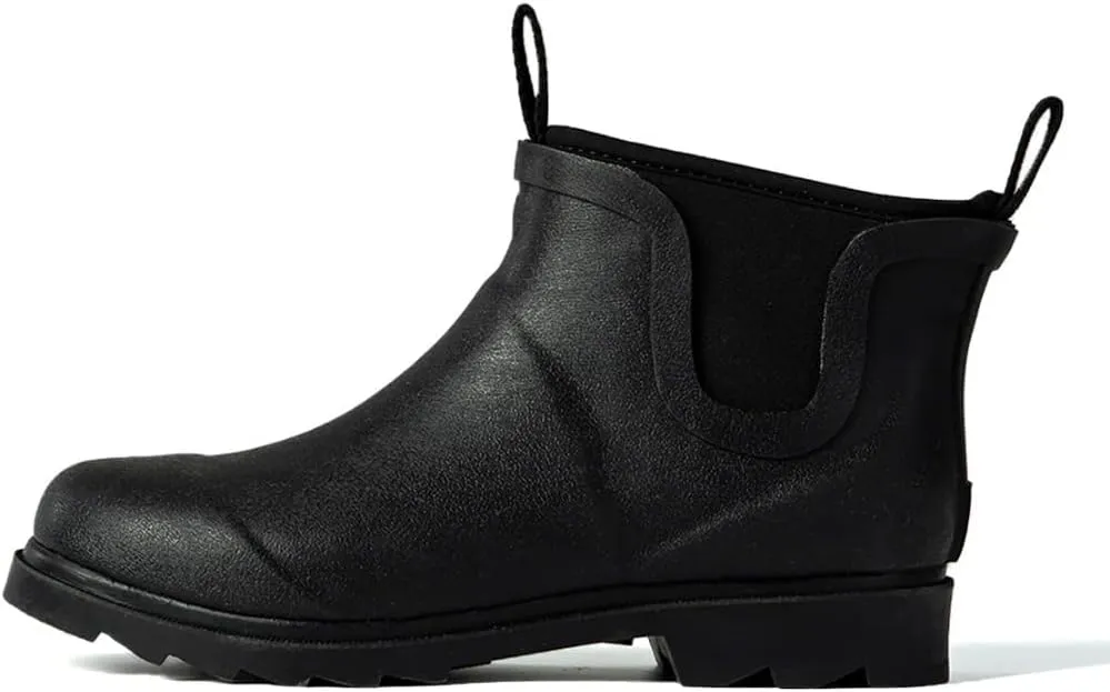 Short Rain Boots for Women, Waterproof Garden Shoes Chelsea Rainboots for Women, 4mm Neoprene Rain Boots, Work, Anti-slip Garden Shoes (Size 5-10)
