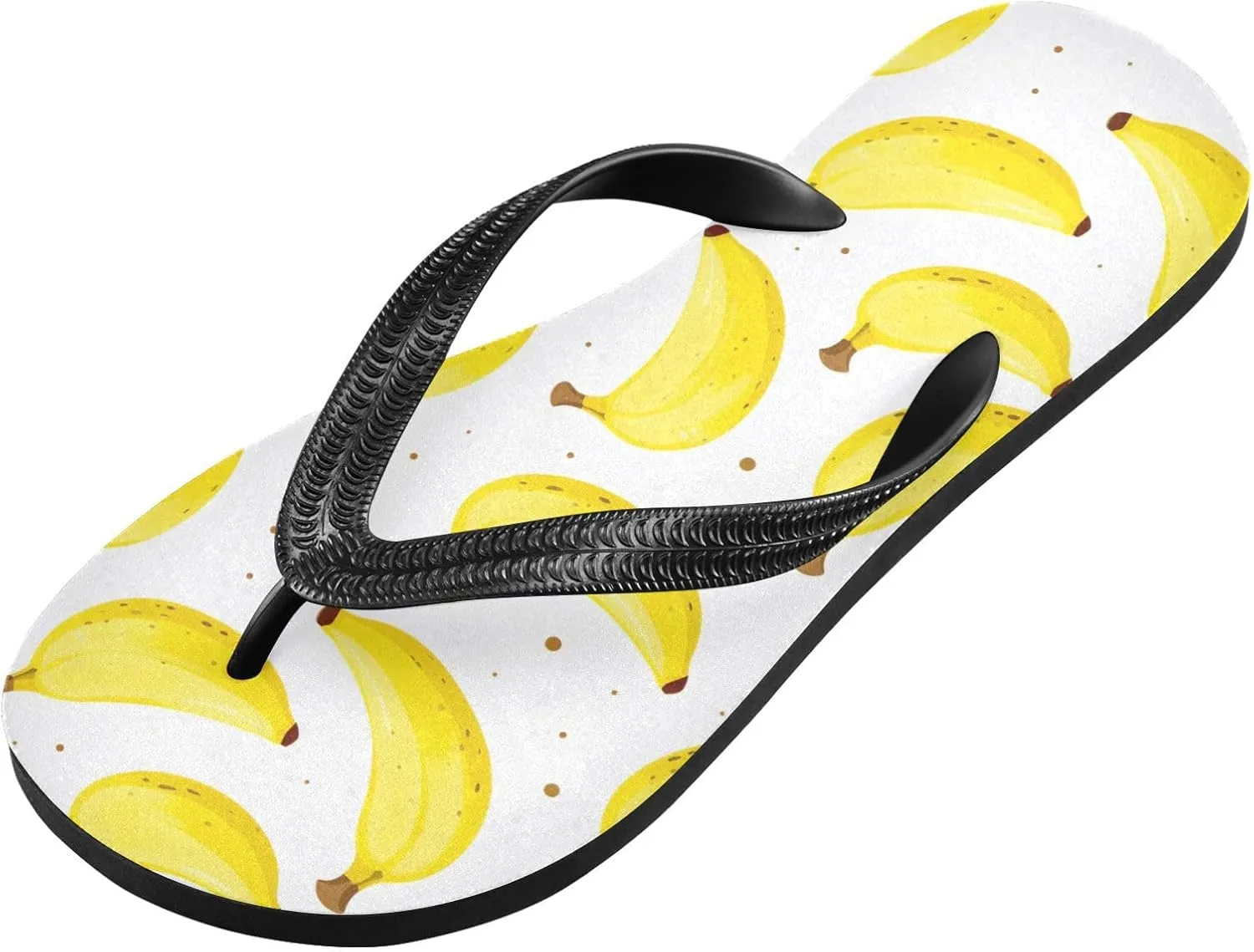 Sinestour Bananas Flip Flops for Beach Thong Sandals Anti-slip Lightweight Flat Slippers for Indoor Outdoor House