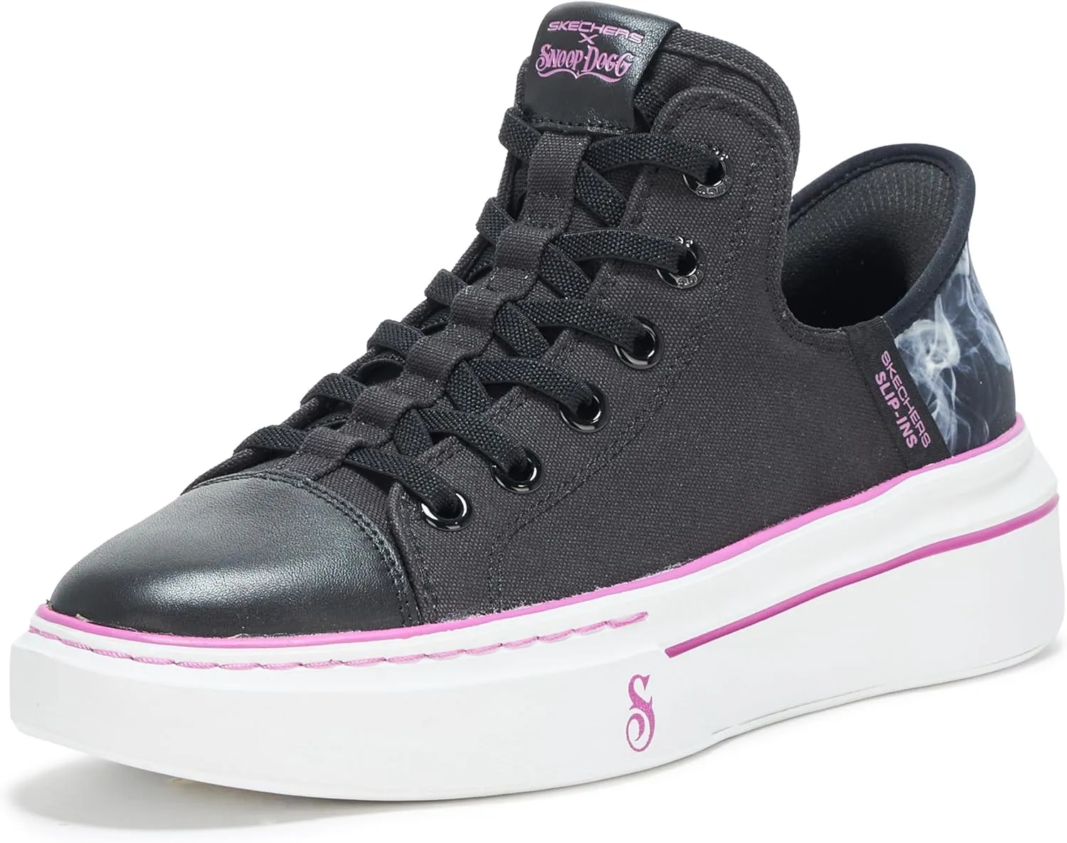 Skechers Women's Dogg: Snoop One-boss Life Canvas Hands Free Slip-ins Sneaker