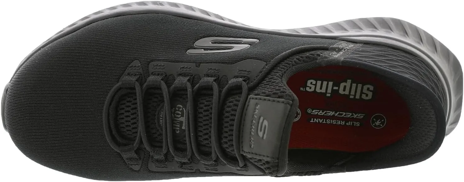 Skechers Women's Slip-Ins Work: Tilido - Ombray Slip Resistant Bungee Sneakers