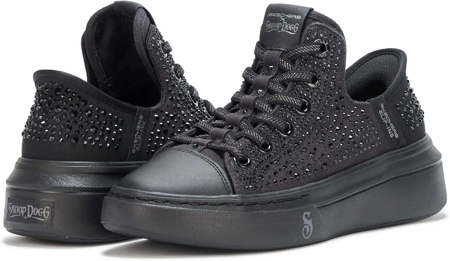 Skechers Women's Snoop One-Rhine-Stoned Hands Free Slip-ins Sneaker