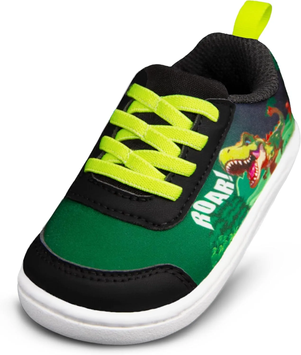 SKYWHEEL Toddler Girls Boys Tennis Shoes Wide Toe Box Barefoot Cartoon Walking Running Sneakers Breathable Slip On Lightweight Shoes for Little Kids