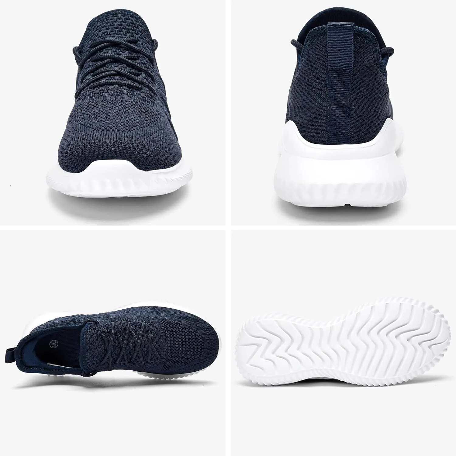 Slow Man Womens Walking Tennis Shoes Fashion Slip on Comfortable Lightweight Memory Foam Athletic Casual Sneakers for Running Gym Workout Nurse