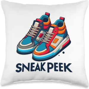 Sneakerhead's Dream - Vibrant Sneaker Culture Kicks Design Throw Pillow