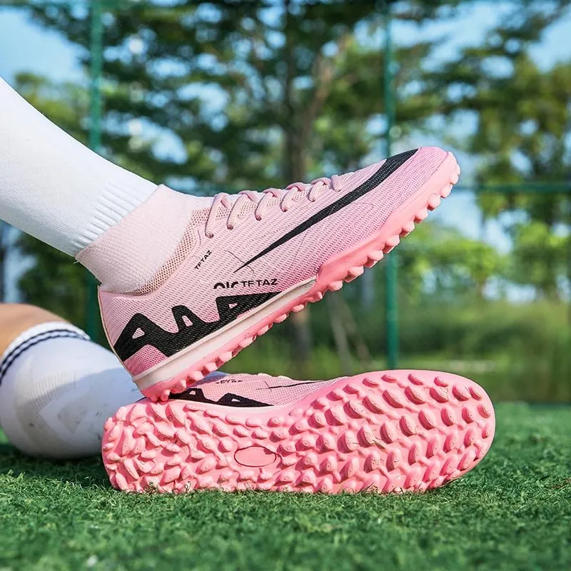Soccer Cleats Mens Football Cleats Professional Soccer Shoes High-Tops Non-Slip Spikes for Big Boys Wide Training Sneaker Outdoor Indoor for AG/FG/TF Football Boots