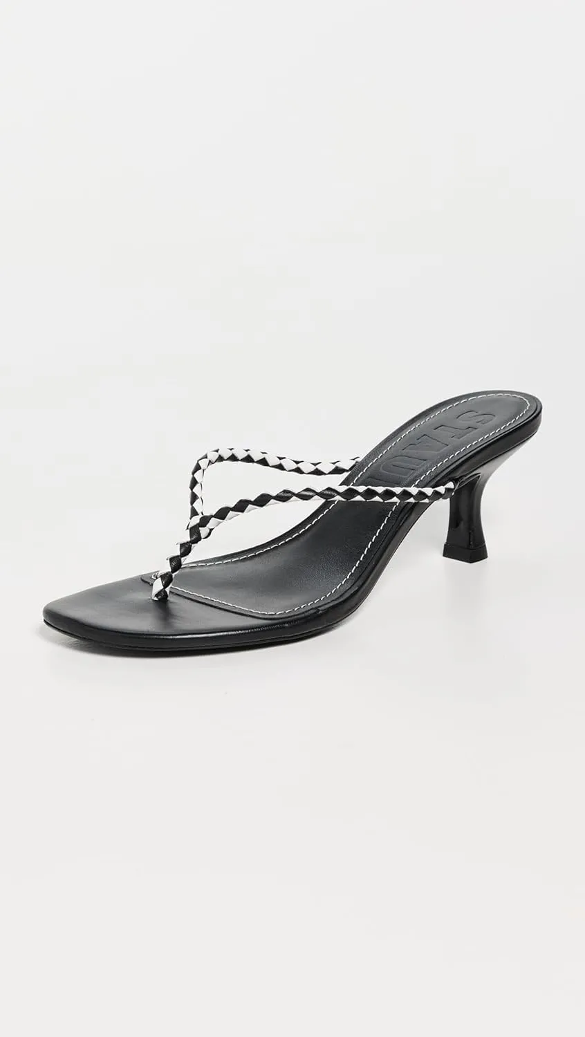 STAUD Women's Freja Thong Kitten Heel Sandals