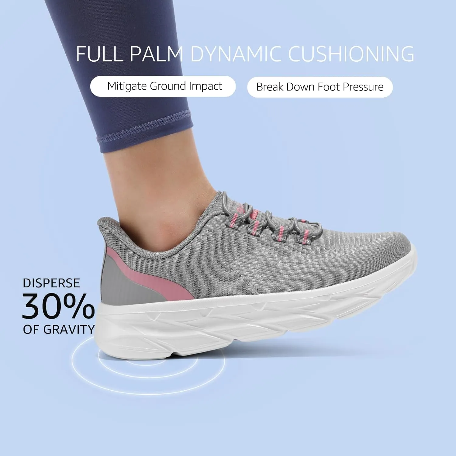 STQ Slip On Shoes Women - Orthopedic Walking Sneakers Comfortable Breathable Lightweight Casual Tennis Shoe for Plantar Fasciitis Relief