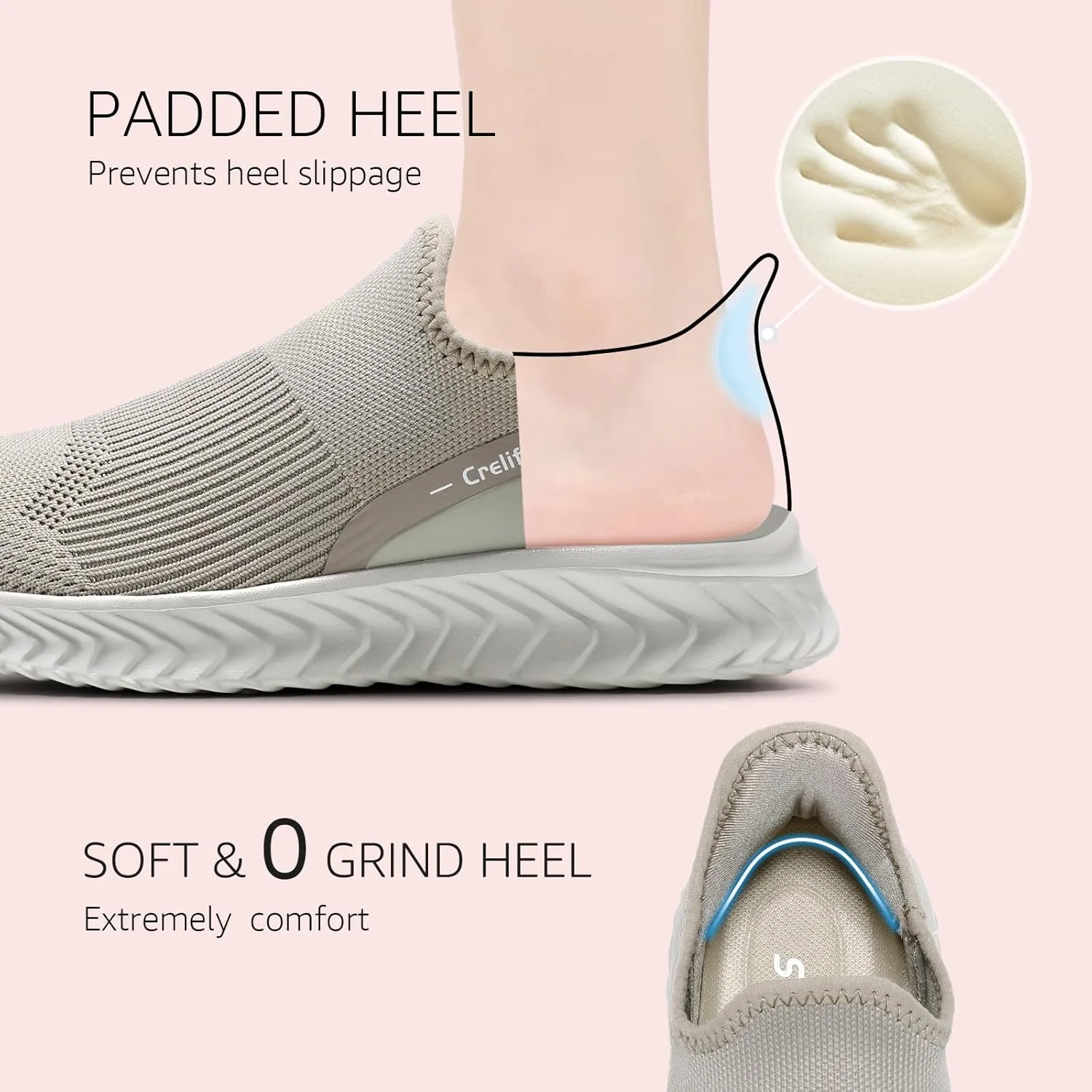 STQ Slip on Sneakers Women Ladies Comfortable Arch Support Soft Breathable Lightweight Tennis Casual Nurse Maternity Elderly Comfort Standing Walking Travelling