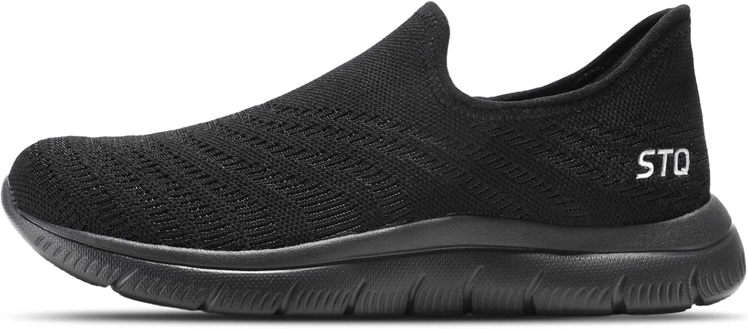 STQ Slip on Sneakers Women Walking Shoes Orthopedic Tennis Arch Support Orthopedic Maternity Elderly Plantar Fasciitis Standing Comfort Workout Travelling