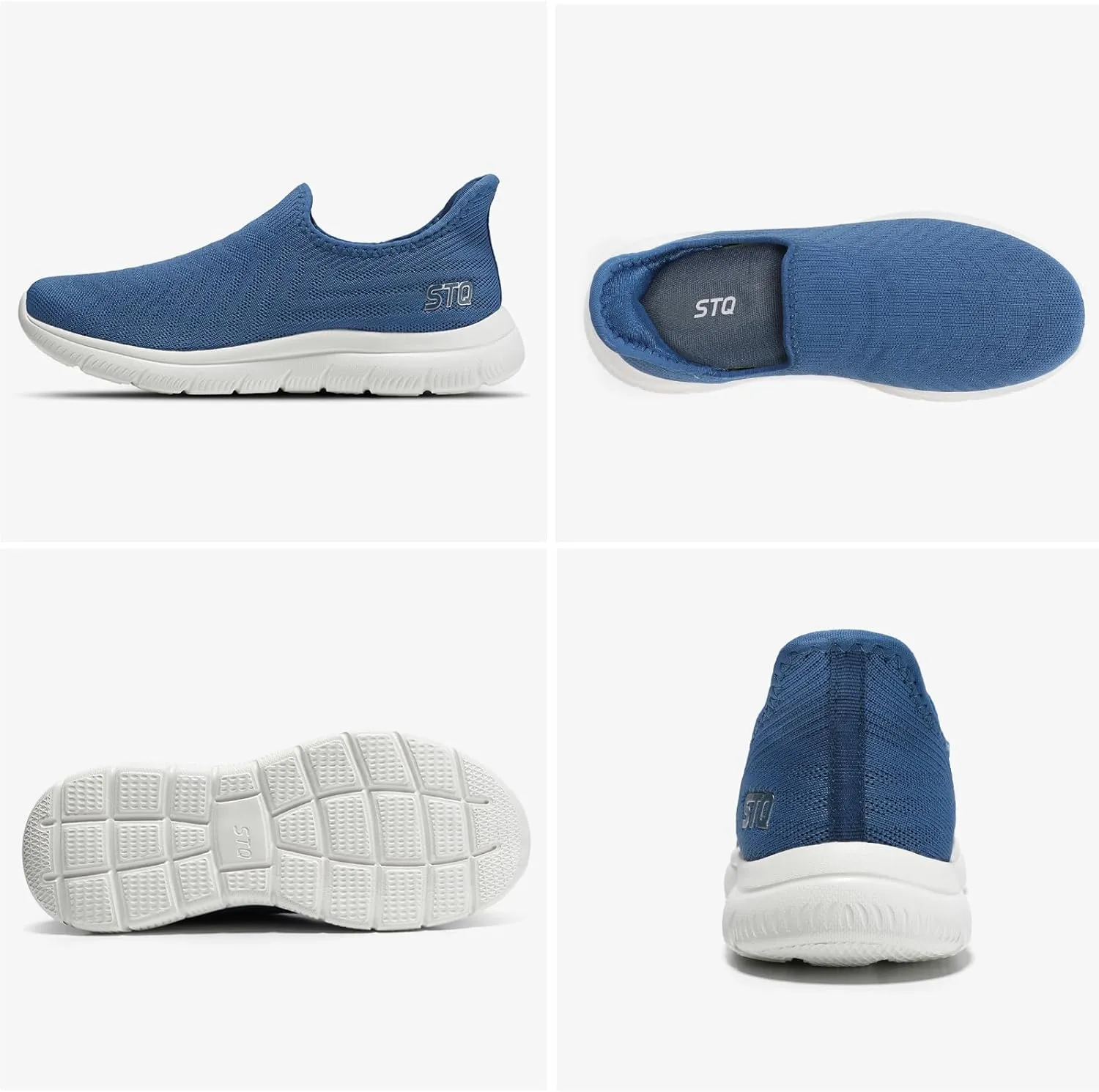 STQ Slip on Sneakers Women Walking Shoes Orthopedic Tennis Arch Support Orthopedic Maternity Elderly Plantar Fasciitis Standing Comfort Workout Travelling