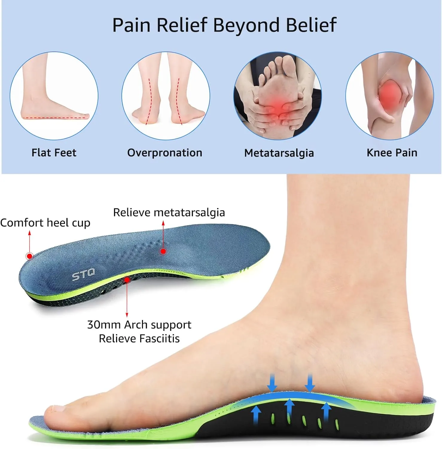 STQ Slip on Sneakers Women Walking Shoes Orthopedic Tennis Arch Support Orthopedic Maternity Elderly Plantar Fasciitis Standing Comfort Workout Travelling