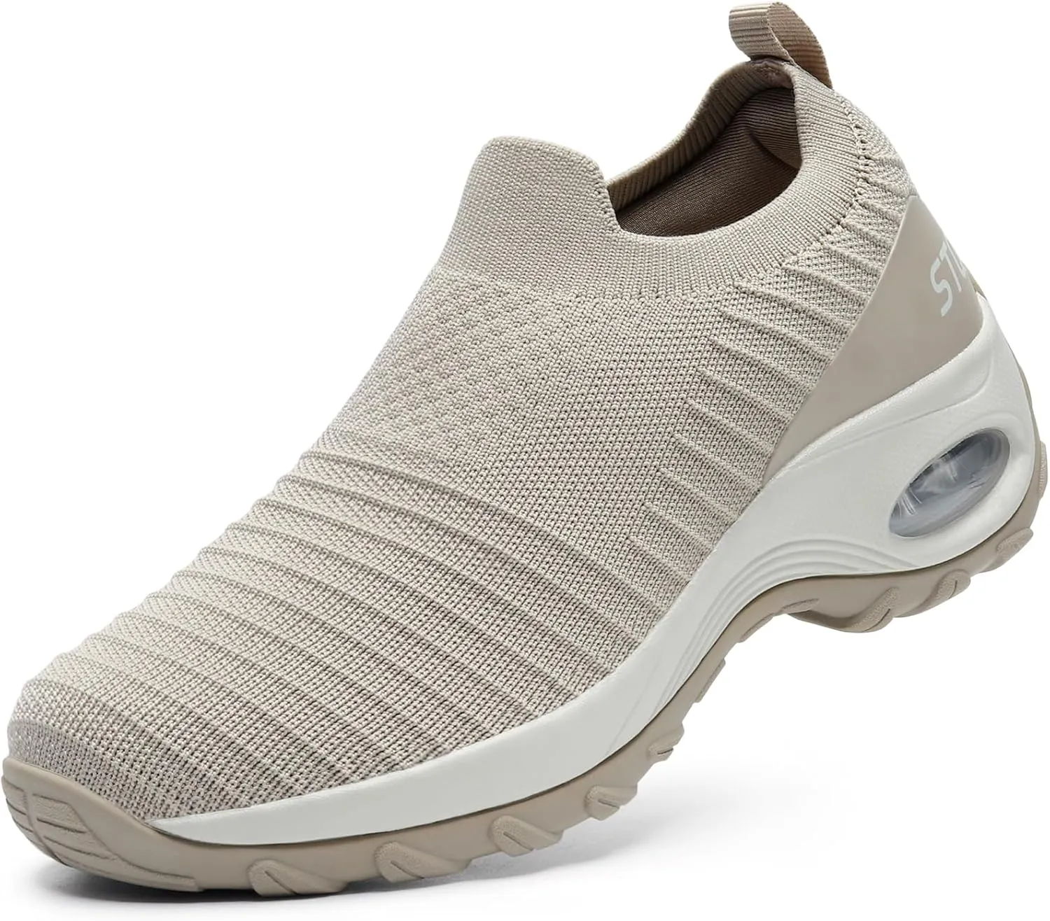 STQ Walking Shoes for Women Non Slip Work Shoes Comfort Slip on Sneakers