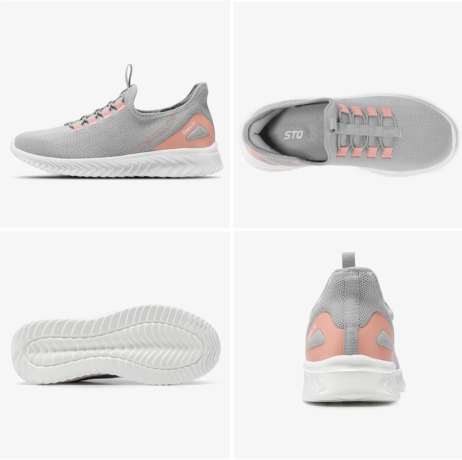 STQ Walking Shoes Women Orthopedic Slip On Breathable Mesh Sneakers Lightweight Arch Support Non Slip Maternity Nurse Ladies Tennis Plantar Fasciitis